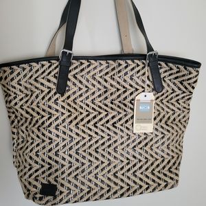 Toms Islander Multi Chevron Straw Tote